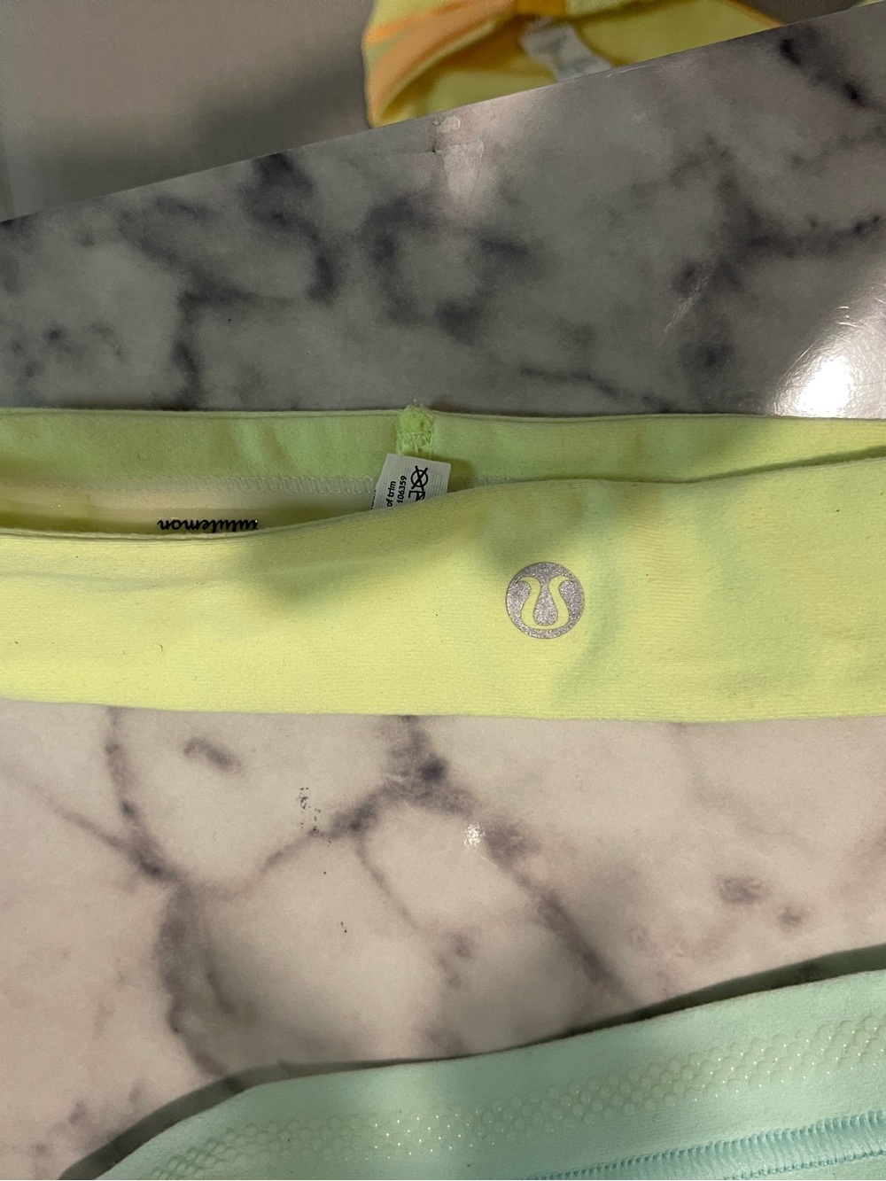 lululemon Neon Lime Athletic Headband with Logo